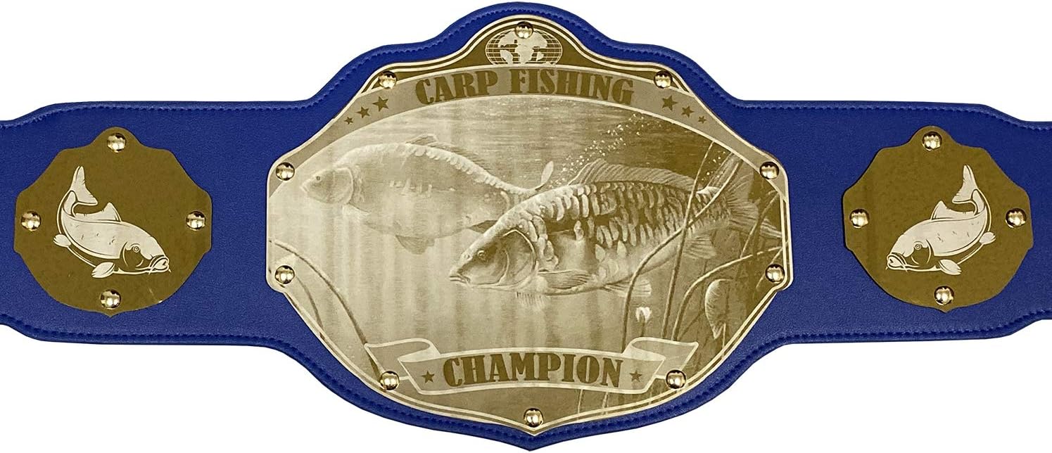 Undisputed Belts Fishing Championship Belt Trophy - Black - Large