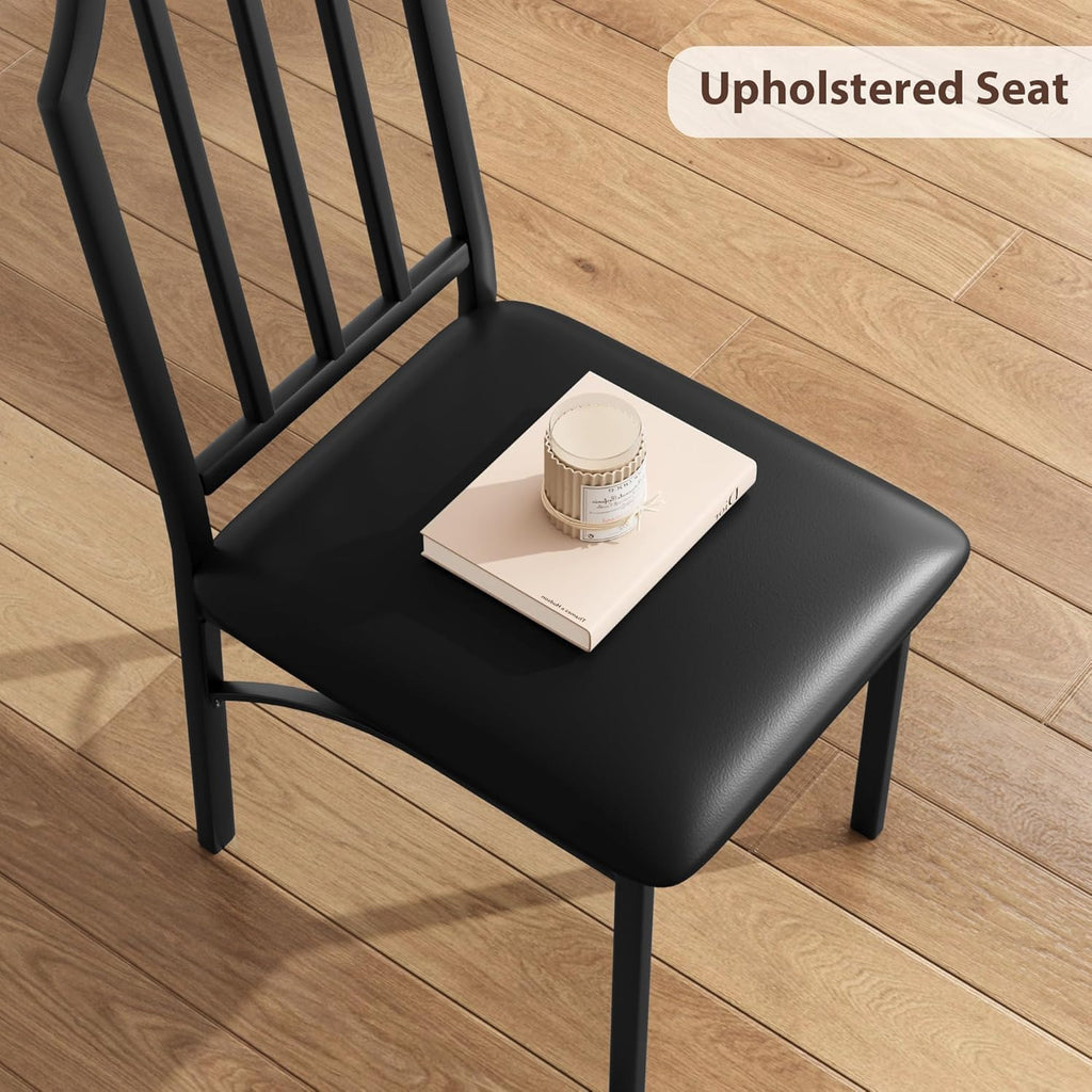 IDEALHOUSE Dining Table Set for 2, Kitchen Table Set of 2 with Upholstered Cushion Chairs, Dining Room Table Set with Kitchen Chairs, Easy to Assemble, Suitable for Apartment - (Rustic Brown)