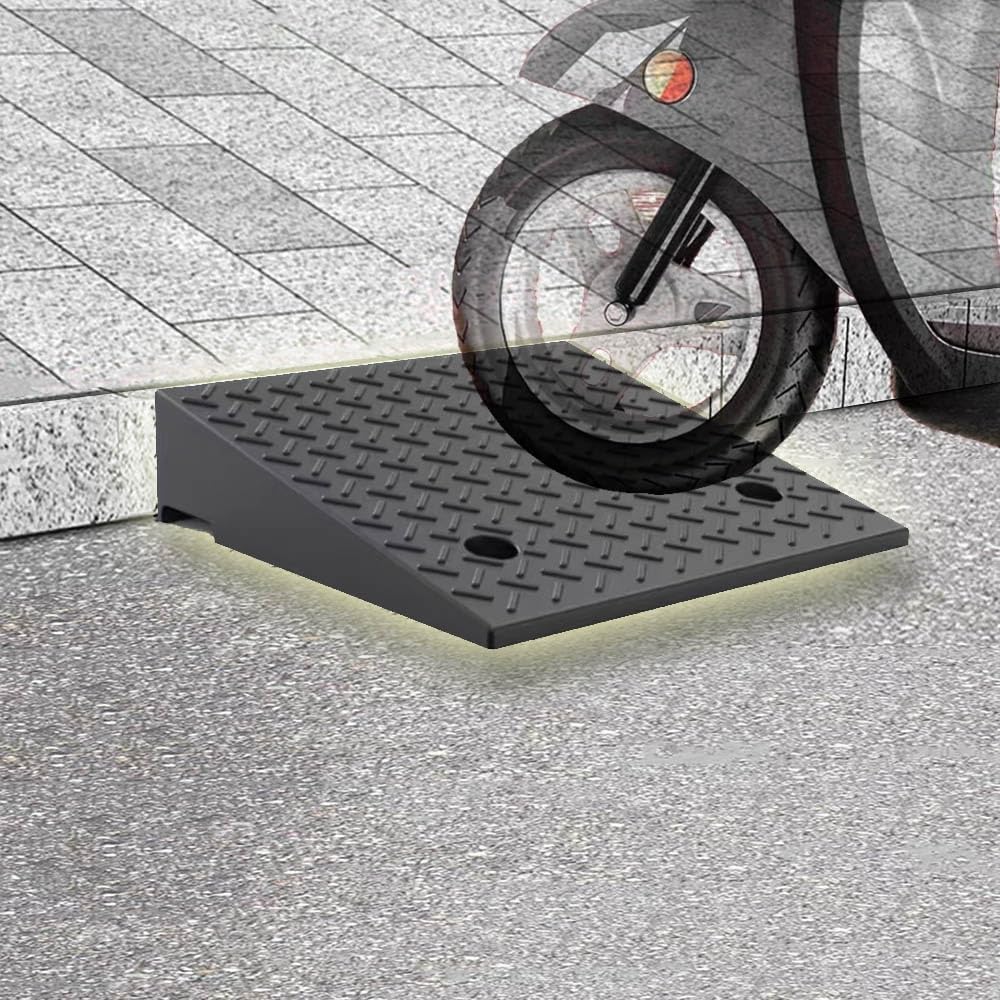 Wheelchair ramp, Threshold Ramp 2' 3' 4' 7' Rise Doorway Entry Ramps For Sidewalk Garage Warehouse Stroller(H 11 CM/4.3')