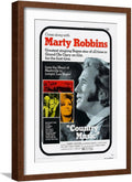ART.COM Wall Art Print Country Music, Marty Robbins, Tammy Wynette, 1972 on Brown Frame, 16' x 22'