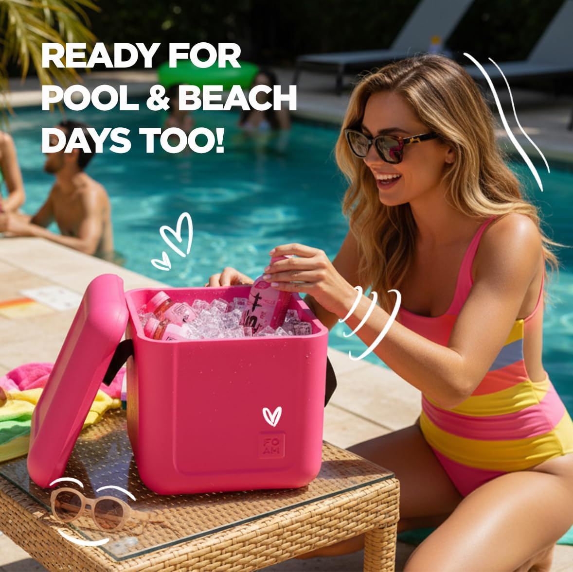 Floating Cooler/Boat Cooler (22 Qt) Lightweight (only 4lbs) Durable EVA FOAM (Not Styrofoam) Ice Chest, Floats Fully Loaded, 30 Can Capacity, for Boat, Dock, Park & Pool. As seen on Shark Tank!
