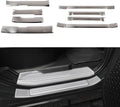 CTH for Toyota Tacoma 4-Door 2024-2026 Car Side Door Pedal Door Kick Protector Cover Trim Stainless Steel Car Accessories 8pcs (Interior + Exterior, Silver)