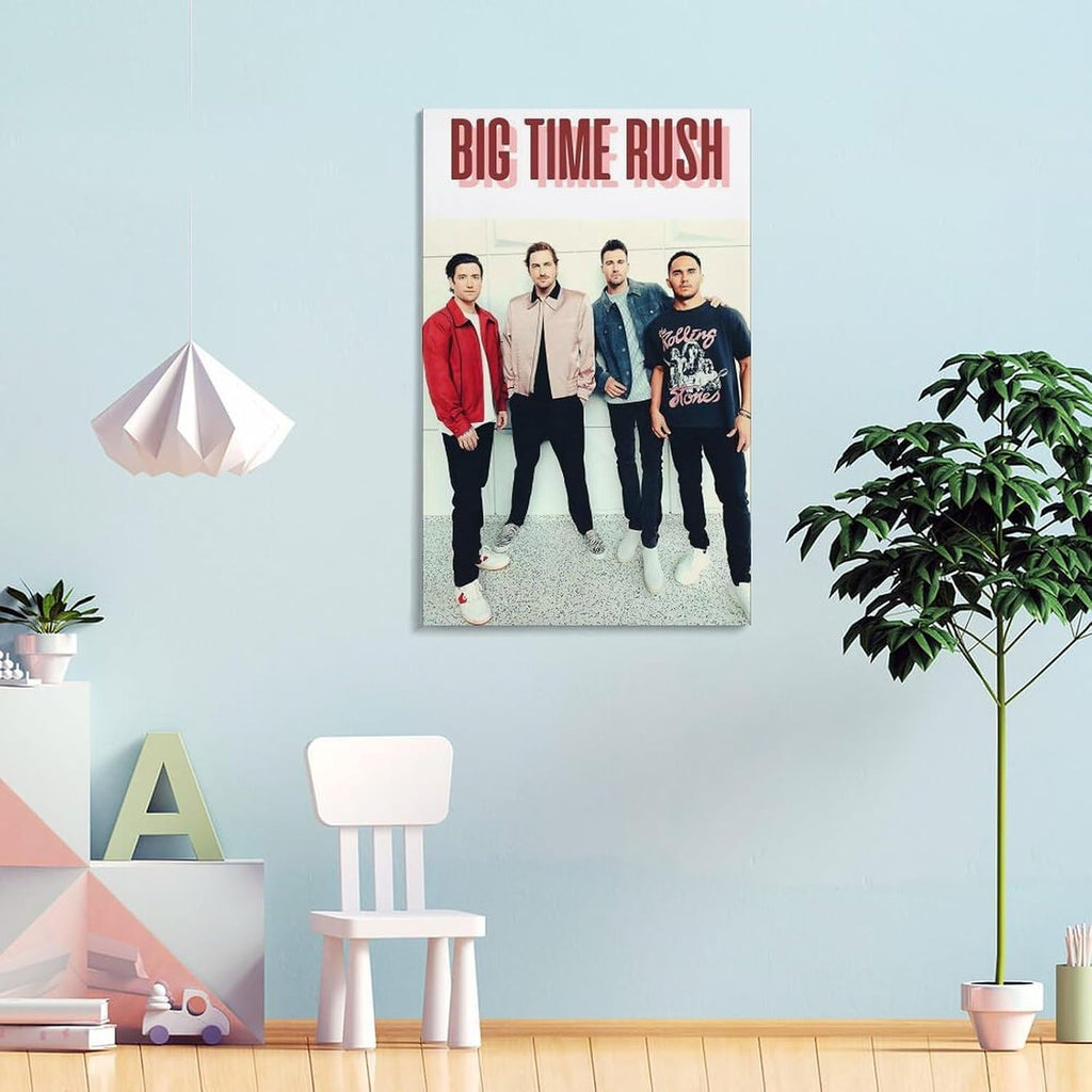 ZANLIART Big Time Rush Album Cover Canvas Print Music Poster for Room Aesthetic Frame:16x24inch(40x60cm)