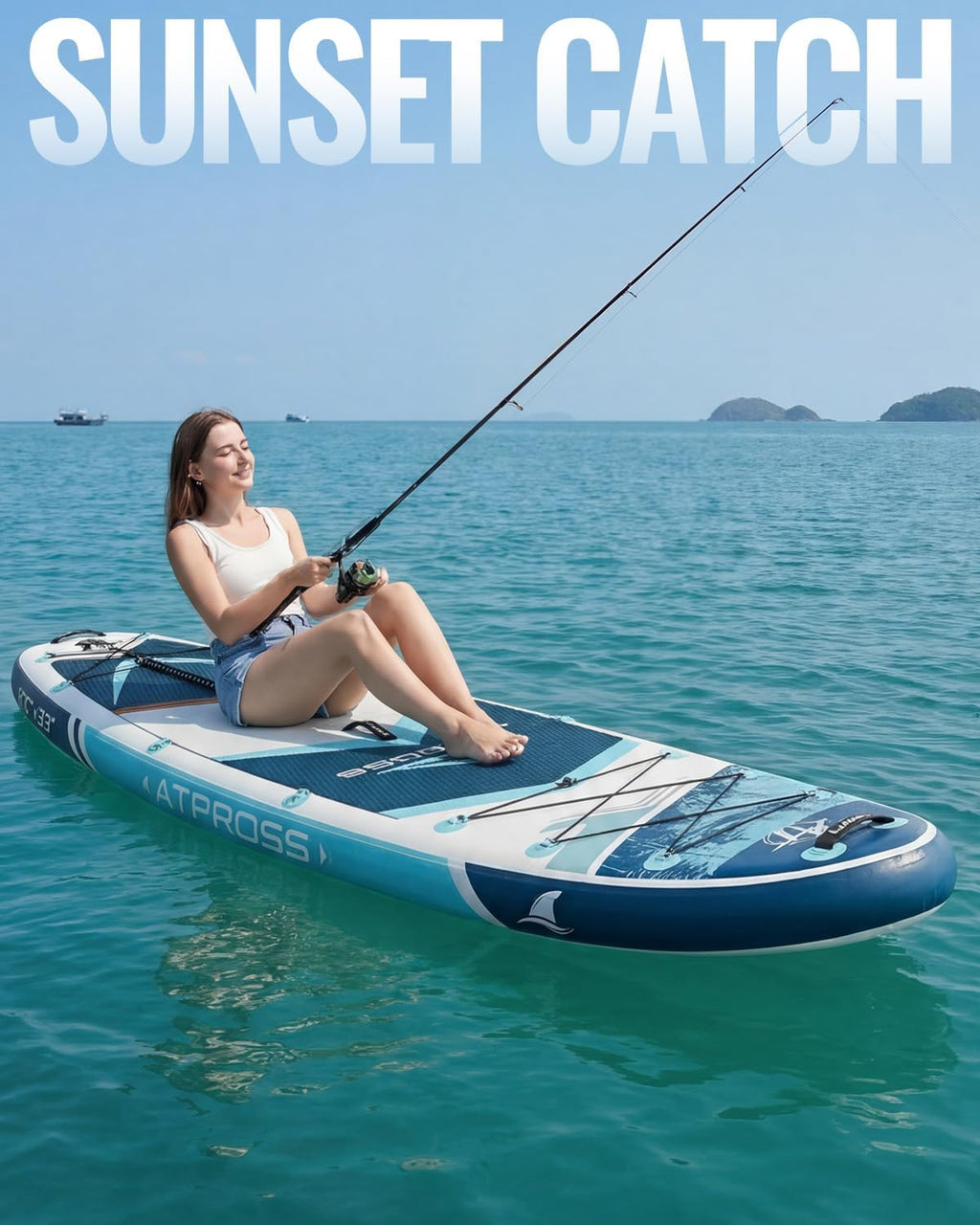 10'6''x33''Inflatable Stand Up Paddle Board, 400lbs Extra Wide Stand Up Paddleboard with Kayak Seat, Anti-Slip EVA Deck Premium SUP Accessories Kit, Non-Slip Stable Deck Boat