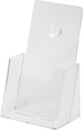 Clear-Ad - LHF-K200 - Acrylic Brochure Holder - Transparent Plastic Wall Mounted Brochure Stand 4x9 (Pack of 64)