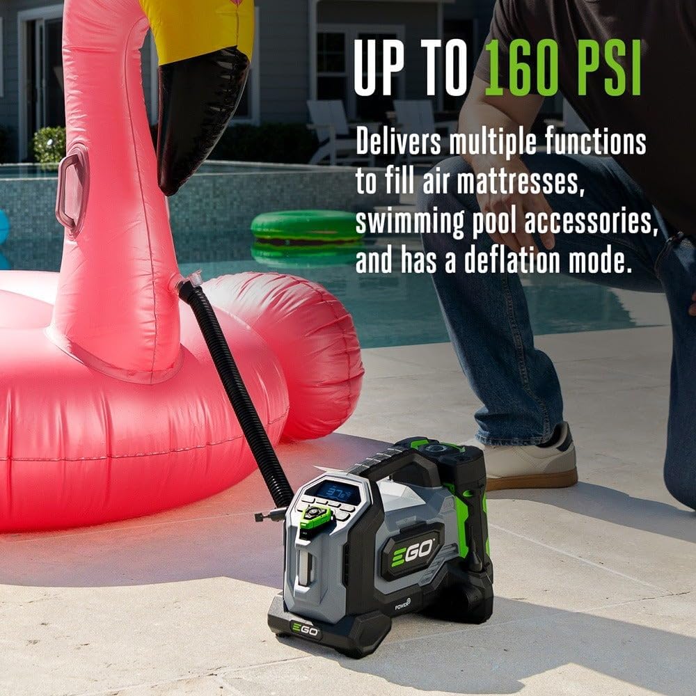 EGO POWER+ 160 PSI Compact Inflator for Automotive, Home, Sport, Portable Air Compressor, Battery and Charger Not Included - IF1600