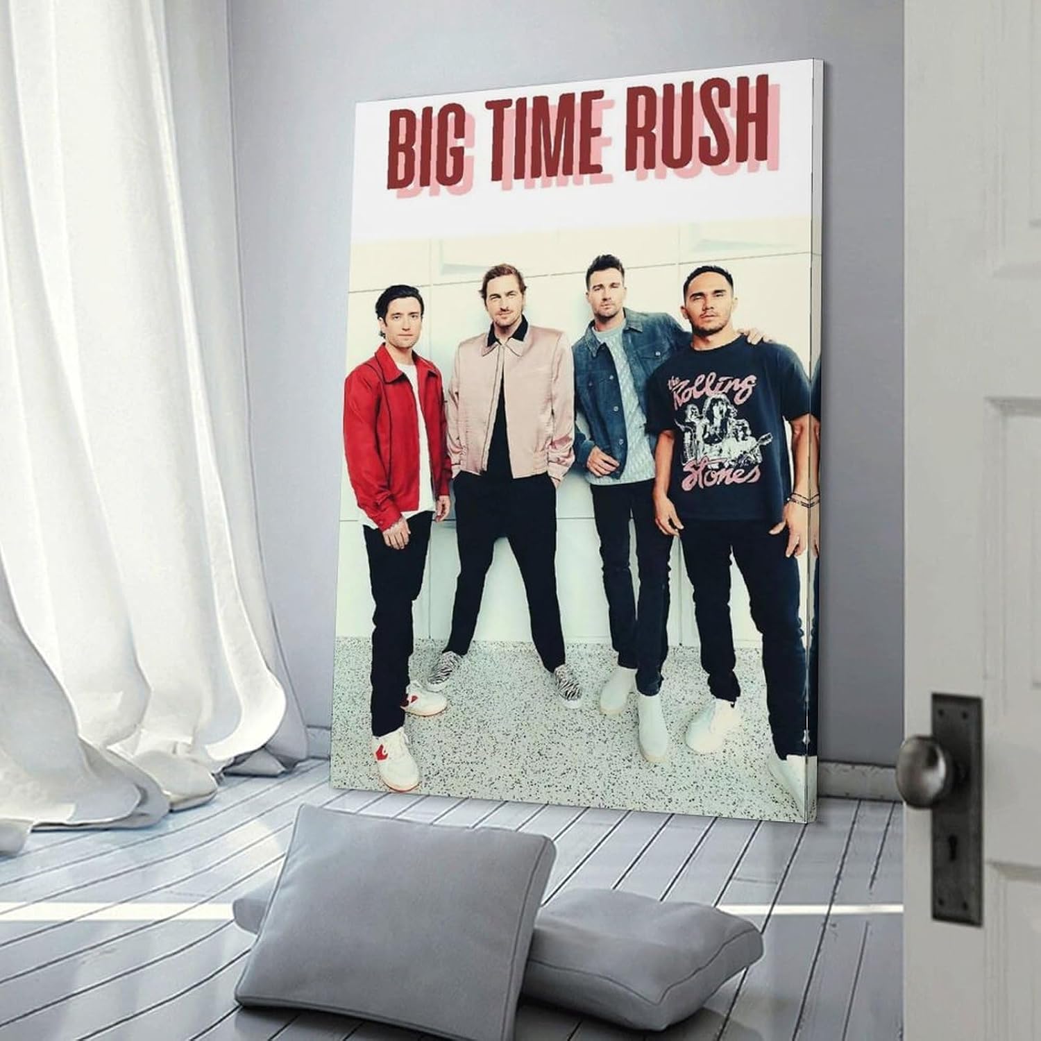 ZANLIART Big Time Rush Album Cover Canvas Print Music Poster for Room Aesthetic Frame:16x24inch(40x60cm)