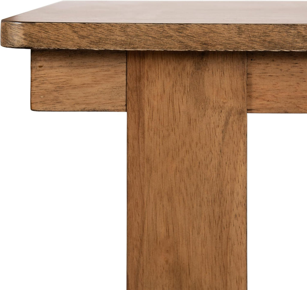 Kate and Laurel Foxford Tiered Rectangle Console Table, 42 x 14 x 30, Natural Brown, Transitional Two-Tier Wood Entryway Table with Storage for Use as Living Room Behind Couch Table