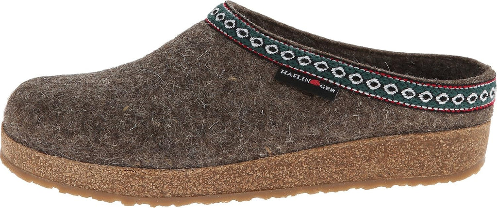 HAFLINGER Men's Gz Classic Grizzly Slippers, Earth, 15 Women/13 Men