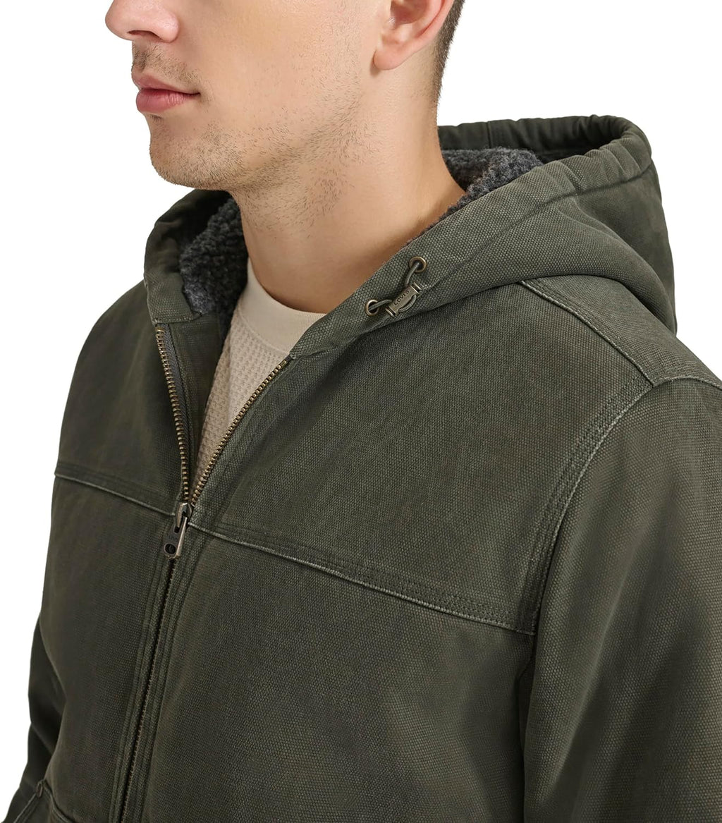 Levi's Men's Workwear Cotton Canvas Hooded Bomber Jacket