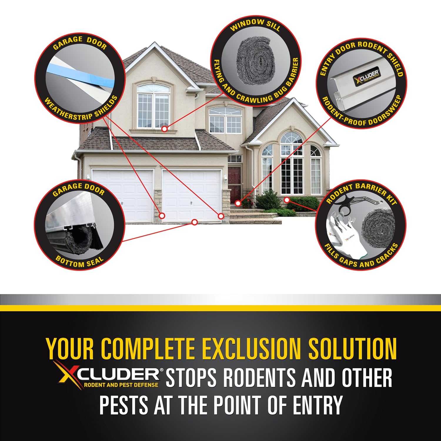Xcluder 48 in. Standard Door Sweep, Dark Bronze 2-Pack, Seals Out Rodents & Pests, Enhanced Weather Sealing, Easy to Install; Rodent Protection; Rodent Proof Door Sweep