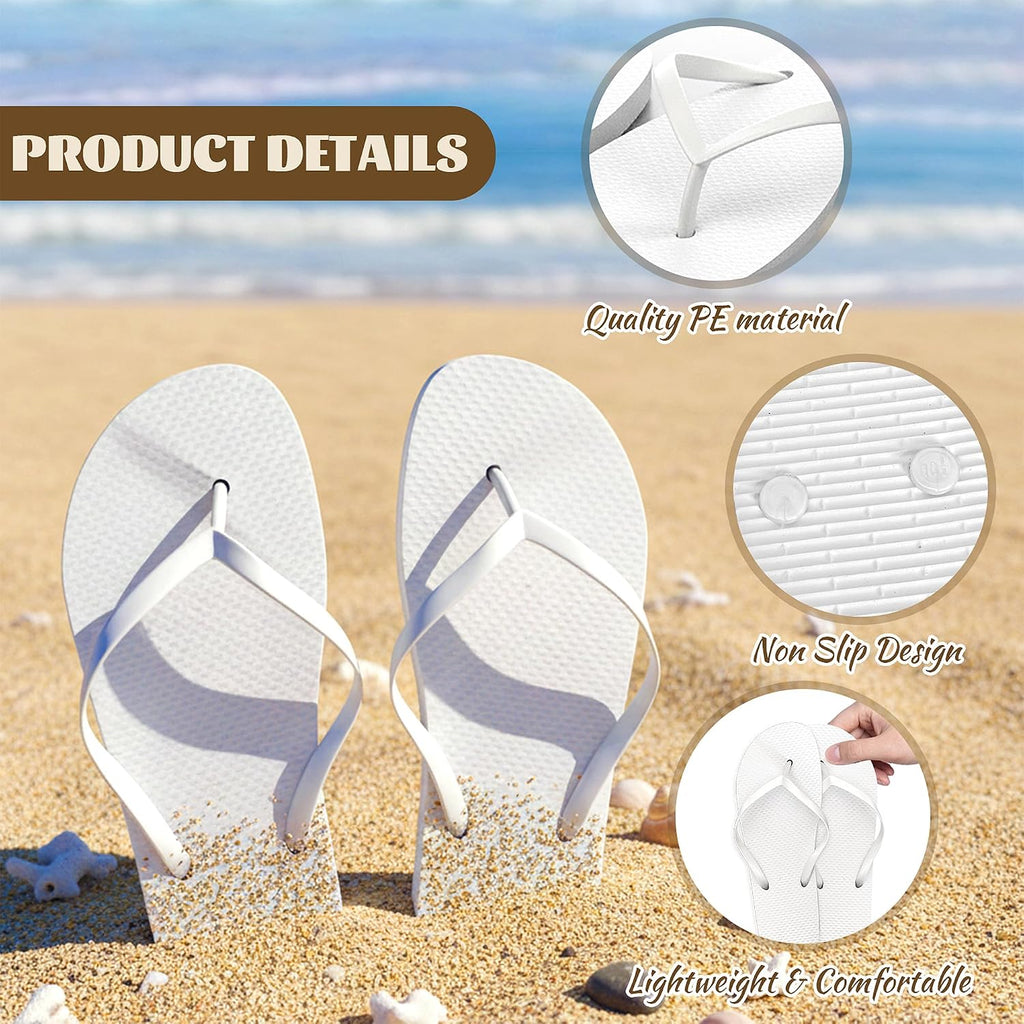 MGupzao Bulk Flip Flops For Wedding Guests 24 | 52 Pack Wholesale Wedding Sandals Beach Party
