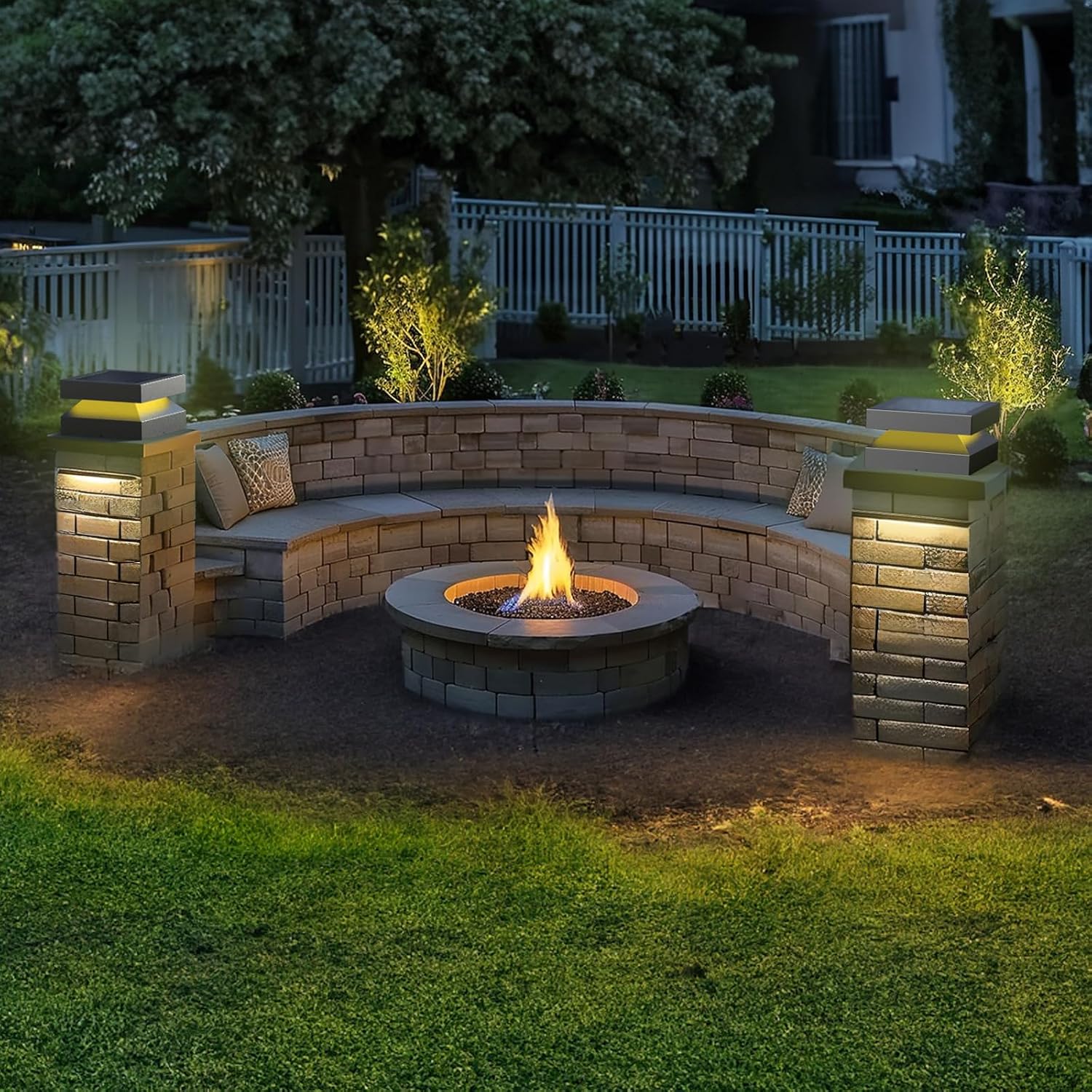 Outdoor Post Lights 10X10 in,Outdoor Column Lights,Outdoor lamp Post,Hard Wired Light,Deck Decorations Outdoor,Modern Post Light for Landscape Garden Access Deck Garden Patio Wall Columns IP54