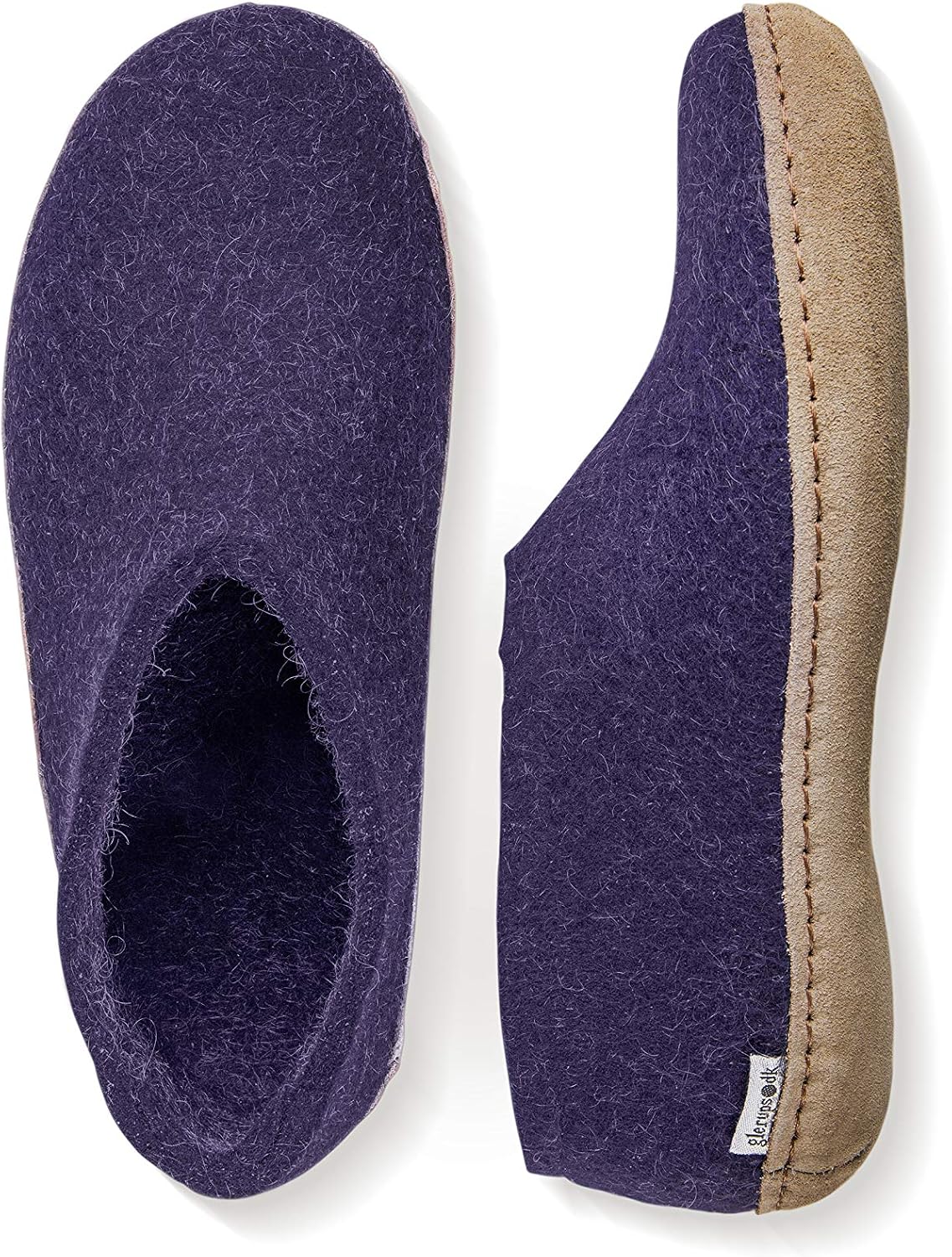 Glerups 100% quality wool mix Shoe Slipper with leather sole - Unisex