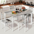 DKLGG Dining Room Table Set for 4 Farmhouse 5 Piece Dining Table Set, Small Kitchen Table Set for 4 for Kitchen and Dining, Apartment (Grey)