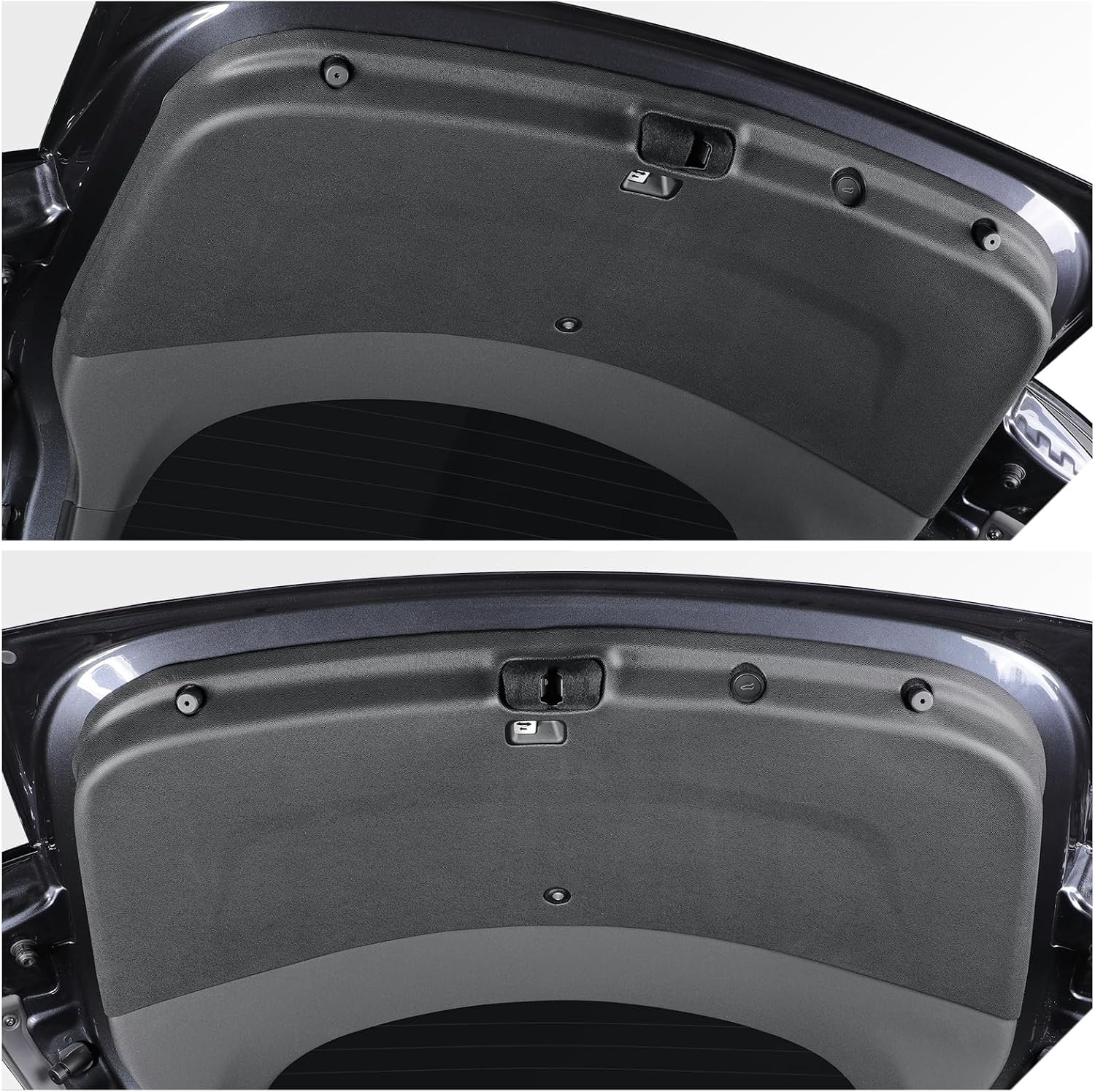 LUCKEASY Fit for Tesla Model Y Juniper 2025 2026 Front & Back Door Threshold Strip& Anti-Kick Pad|Rear Trunk Side Protective Cover|Trunk Tailgate Mat|Rear Bumper Guard