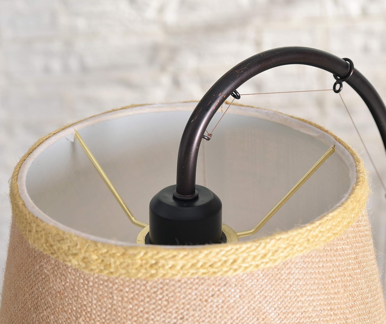 Kenroy Home 32193ORB Fly Rod Table Lamp with Oil Rubbed Bronze w/Wood Accent Finish, Rustic Style, 27.5' Height, 12' Width, 14.5' Depth
