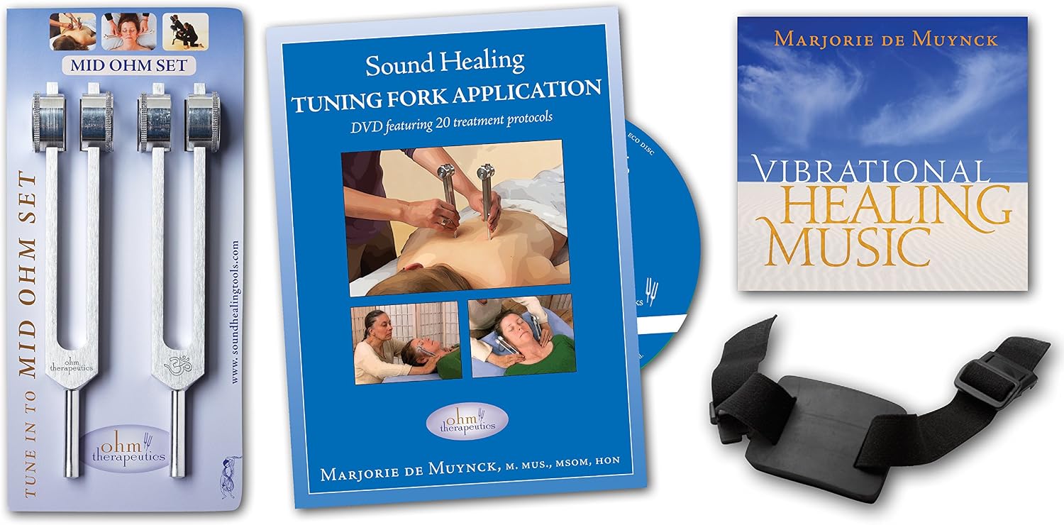 SOUND HEALING PROFESSIONAL SET (2x 136.1 hz; Practitioner Activator; Instructional Manual + Tuning Fork Application Video+Instructions to view online; Vibrational Healing Music+Download Code)