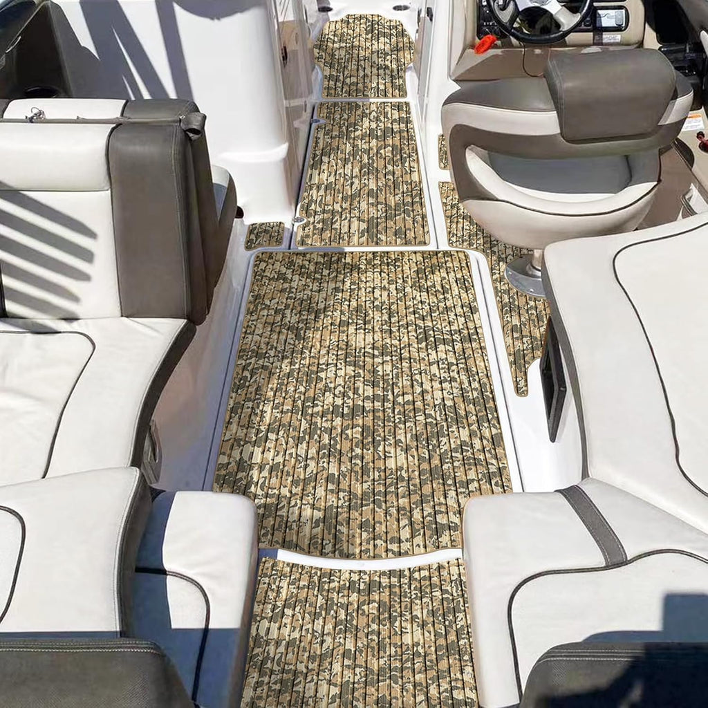 Boat Flooring EVA Foam Boat Decking Camo 94'x45'/35'/23' Non-Slip Boat Mat Self-Adhesive Foam Boat Deck Flooring Carpet Mat Rolls for Kayak Deck Boat Yacht Flooring Motorboat