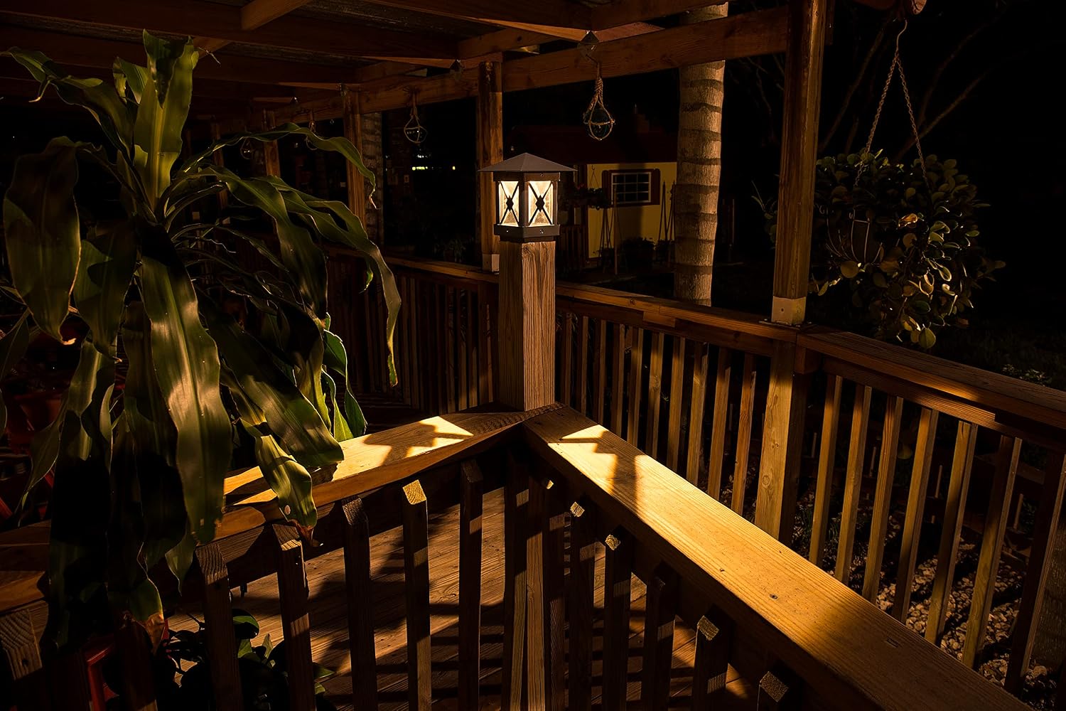 VOLT 12V Cast Brass (Bronze) 4' x 4' LED Outdoor Post Top Light 2700K Warm White 100 Lumens for Low Voltage Deck, Dock & Fence Lighting