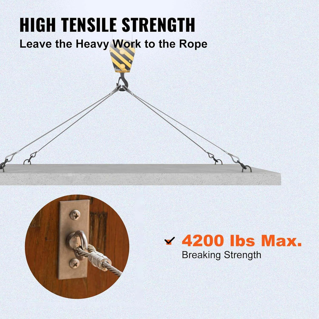 BestEquip 3/16 Stainless Steel Cable 1000FT, T316 Marine Grade Wire Rope 1x19 Aircraft Cable Railing for Deck Rail String Lights Hanging Porch Fence DIY Baluster