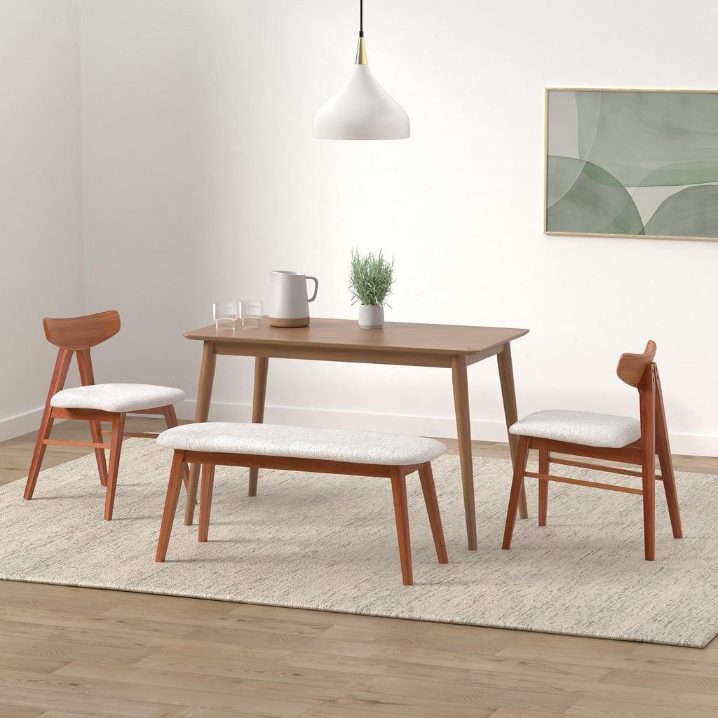 47' Dining Table Kitchen Table Dining Room Table Small Kitchen Table for Small Spaces Table Modern Home Furniture Dinner Table Rectangular (Natural)