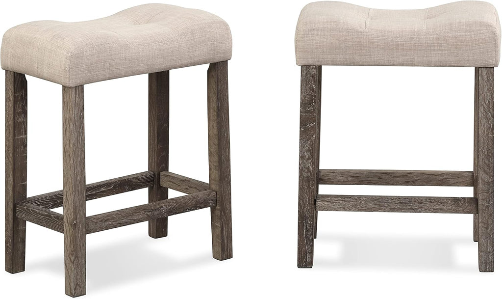 Sora Wood 3-Piece Counter Height Dining Set, Taupe