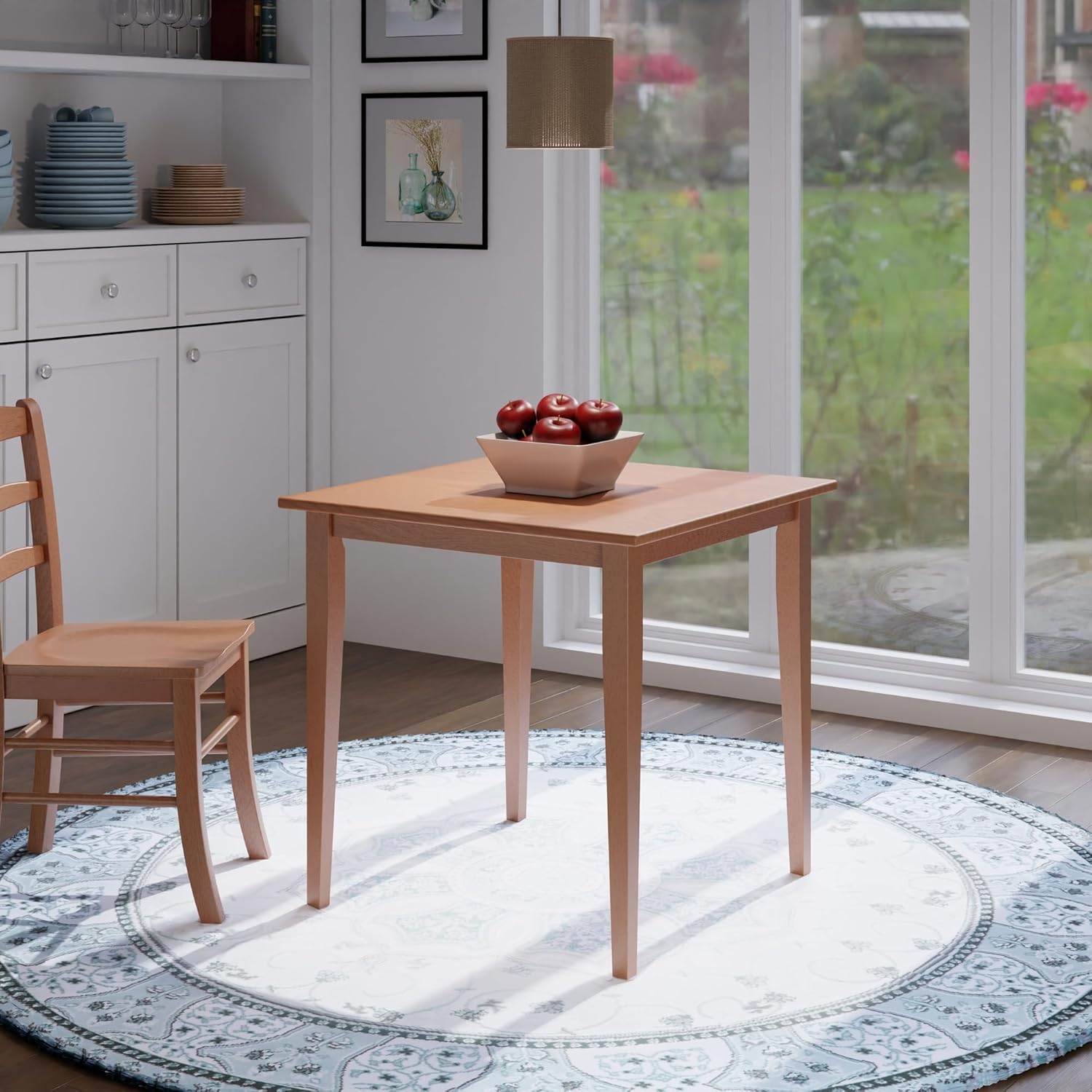 Winsome Groveland Wooden Square Dining Table, 29' in Light Oak, Practical & Elegant Table for Eating, Study, Work, Sturdy Furniture for Kitchen, Dining Room, Office, Entryway