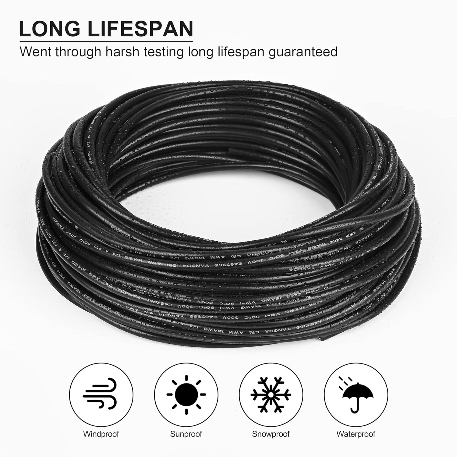 18 Gauge Wire 2 Conductor,18 AWG Electrical Wire Stranded PVC Cord Oxygen-Free Copper Cable,500FT 2 Core Pure Copper Flexible Cable Wire for LED Lamp Lighting Strips Automotive (18AWG-2C, 500FT)