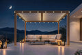 PURPLE LEAF Louvered Pergola 10' x 12' Outdoor Aluminum Wood Grain Pergolas with 24 Clear Lights Adjustable Roof Retractable Patio Rainproof Hardtop Gazebo for Deck Backyard Garden, Deep Teak
