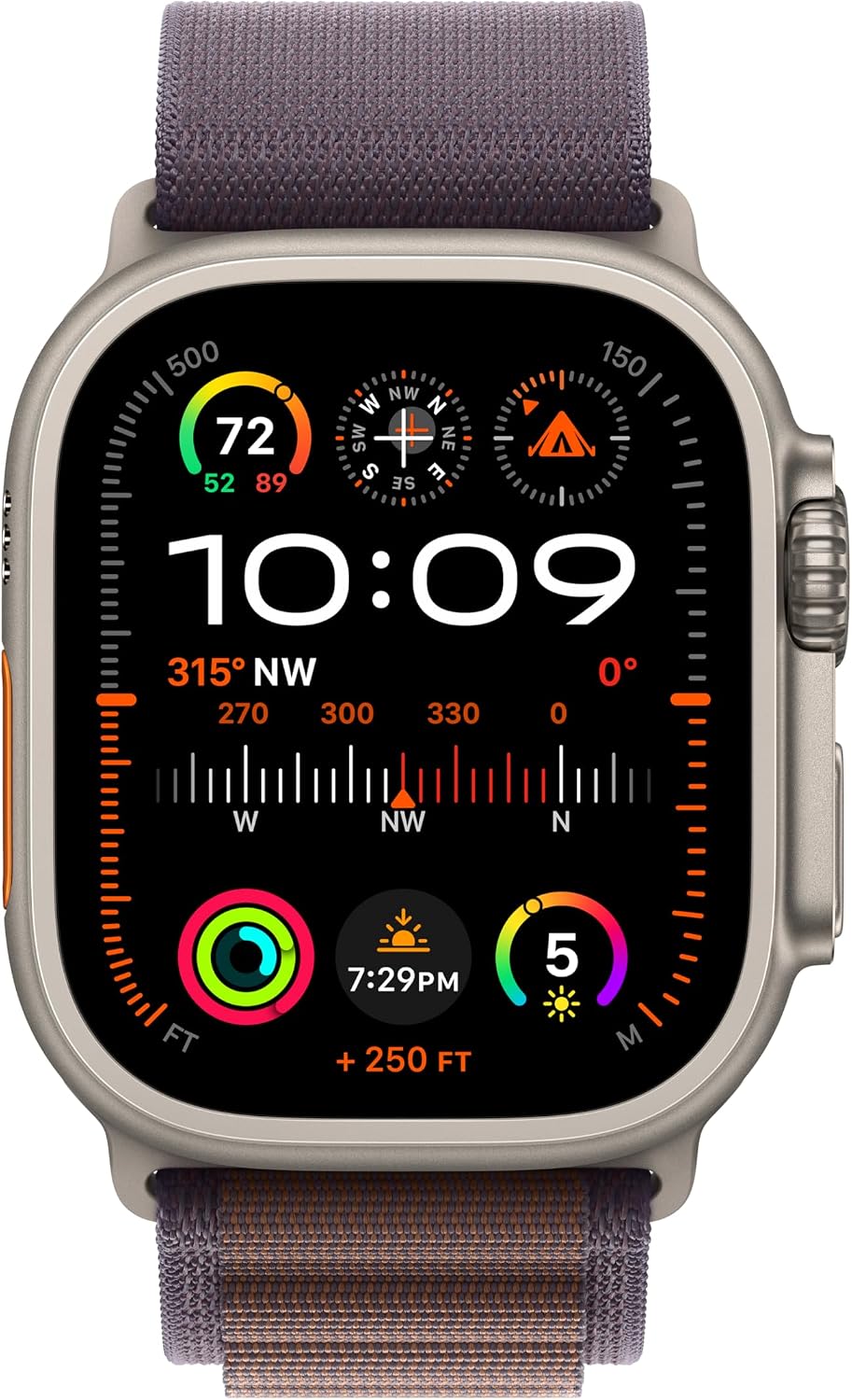 Apple Watch Ultra 2 [GPS + Cellular 49mm] Smartwatch with Rugged Titanium Case & Indigo Alpine Loop Medium. Fitness Tracker, Precision GPS, Action Button, Carbon Neutral With AppleCare+ (2 Years)