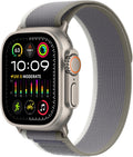Apple Watch Ultra 2 [GPS + Cellular 49mm] Smartwatch with Rugged Titanium Case & Green/Gray Trail Loop M/L. Fitness Tracker, Precision GPS, Action Button, Extra-Long Battery Life