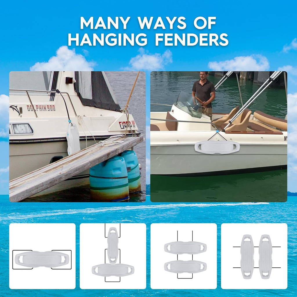 AWEMUFA Boat Fenders Easy to Install Bumper for Docking Ideal Fender for Pontoon, Bass, Jet Ski and Fishing Boats