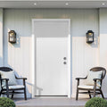 36' x 80' Fiberglass Entry Door, Left-Hand Inswing, Modern Horizontal Line Design, Textured Finish Exterior Front Door, Durable, Knock-Down, Insulated & Ready to Paint