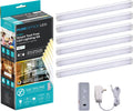 PureOptics LED Works with Alexa Smart Under Cabinet Lighting Kit, Adjustable LEDs, (6) 9' Bars, White