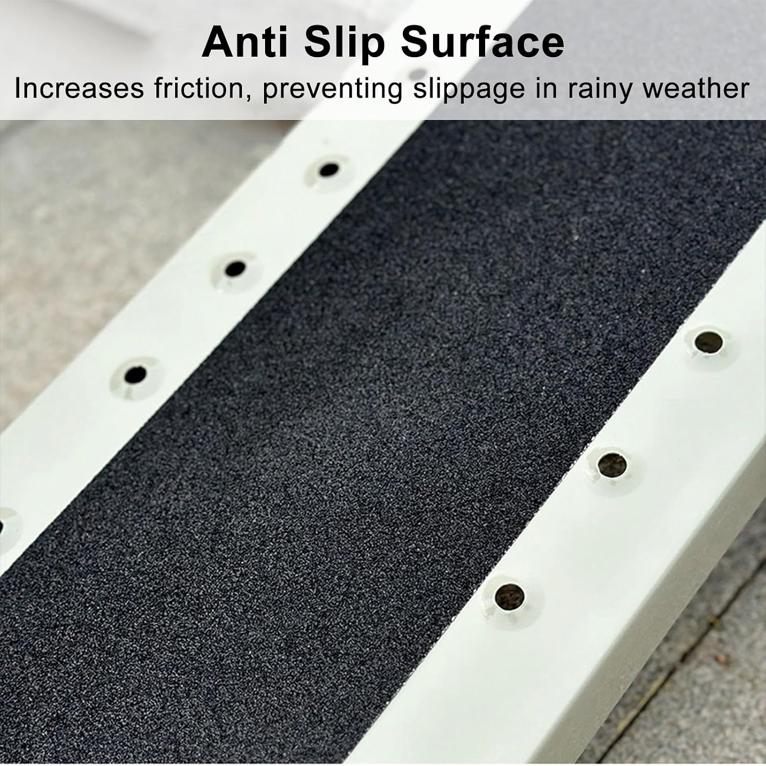 Wheelchair Ramp Threshold Ramps for Doorways with Handle, 440 lbs Load Capacity, for Stairs Wheelchairs Bicycles Walking Aids(100x25x5cm/39x10x2in)