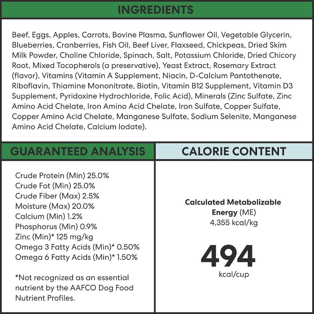 The Pets Table Beef & Berries Grain-Free Air-Dried Dog Food, 48 Oz. Bag (Pack of 2)
