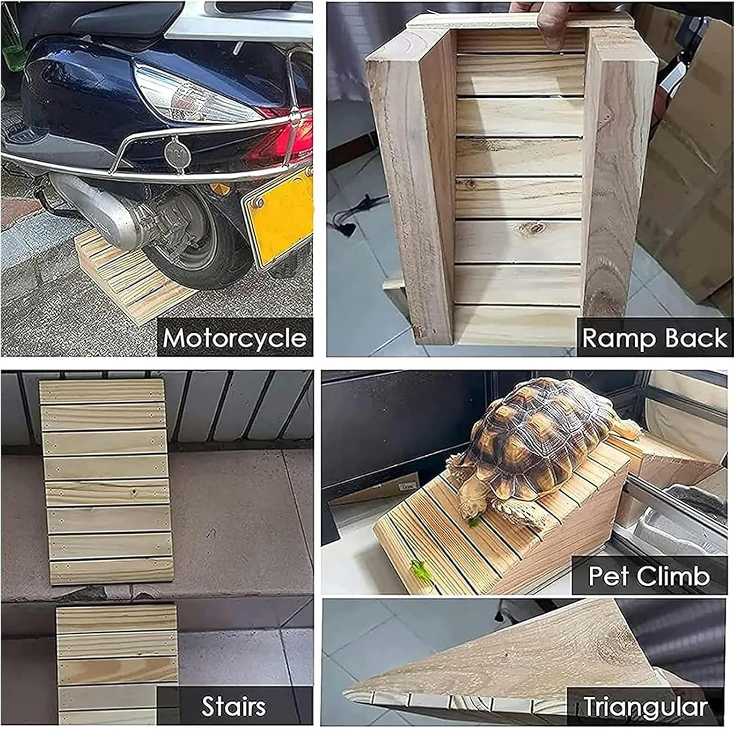 Threshold Ramp, 3/4/5/6/7inch Rise Portable Wood Ramps, for Doorways/Front Door/Garage, Wooden Threshold Ramps for Walkers/Motorcycle/Disabled Chair