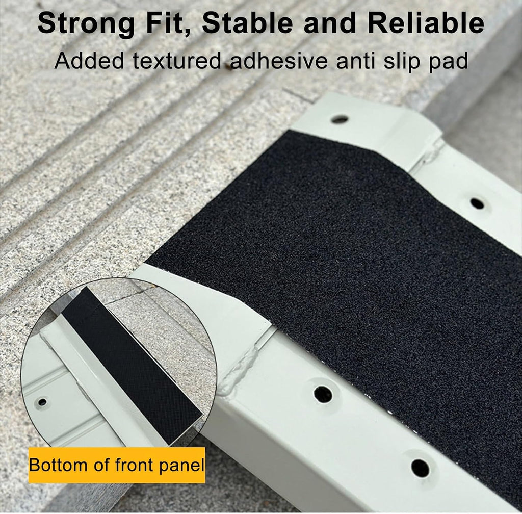 Wheelchair Ramp Threshold Ramps for Doorways with Handle, 440 lbs Load Capacity, for Stairs Wheelchairs Bicycles Walking Aids(120x25x5cm/47x10x2in)