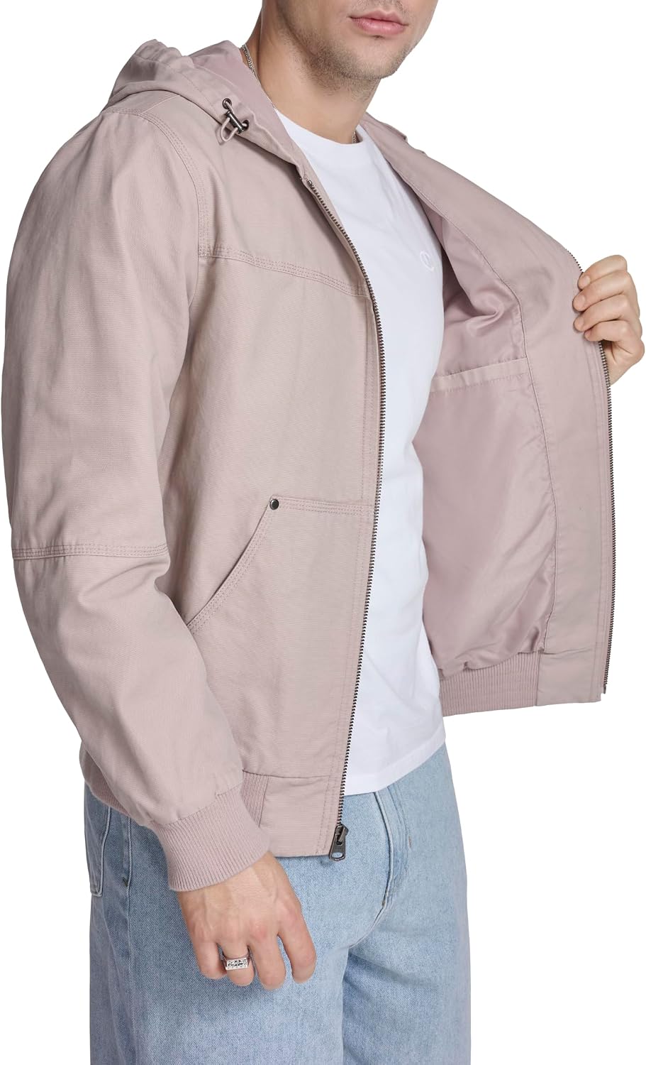 Levi's Men's Workwear Cotton Canvas Hooded Bomber Jacket
