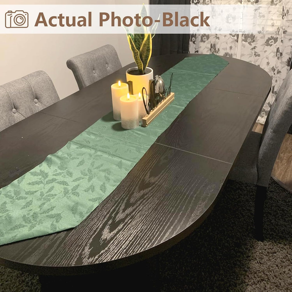 GarveeHome Oval Dining Table for 6-8 People, Long Large Kitchen Table with Thick Sturdy Wooden Base, Farmhouse Dining Room Table for for Kitchen, Living Room, Office (70.87' Long,Black)