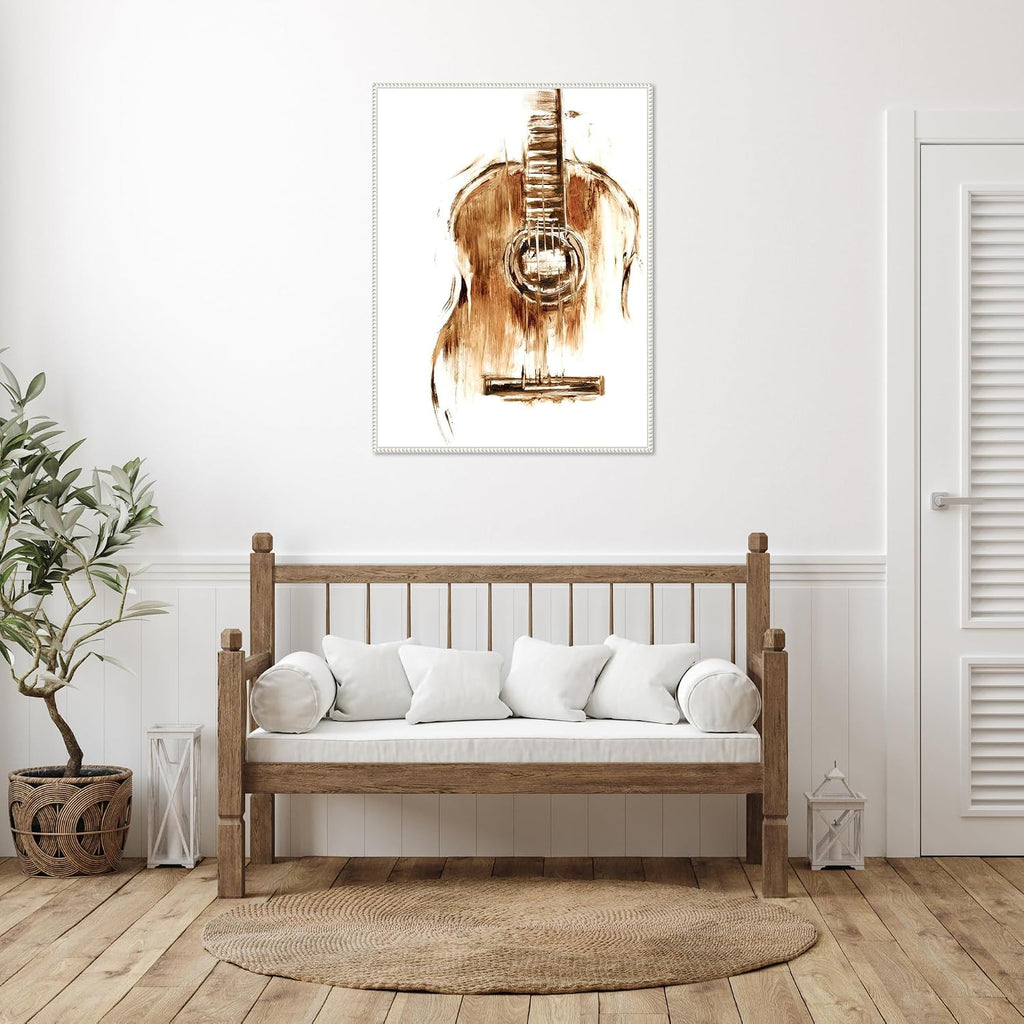 Amanti Art Framed Canvas Wall Art 42x32 Instrumental II by Ethan Harper, Framed Wall Art Canvas, Music Artwork, Traditional Decor, Oversize Poster Painting for Living Room, Bedroom, Bathroom, Kitchen