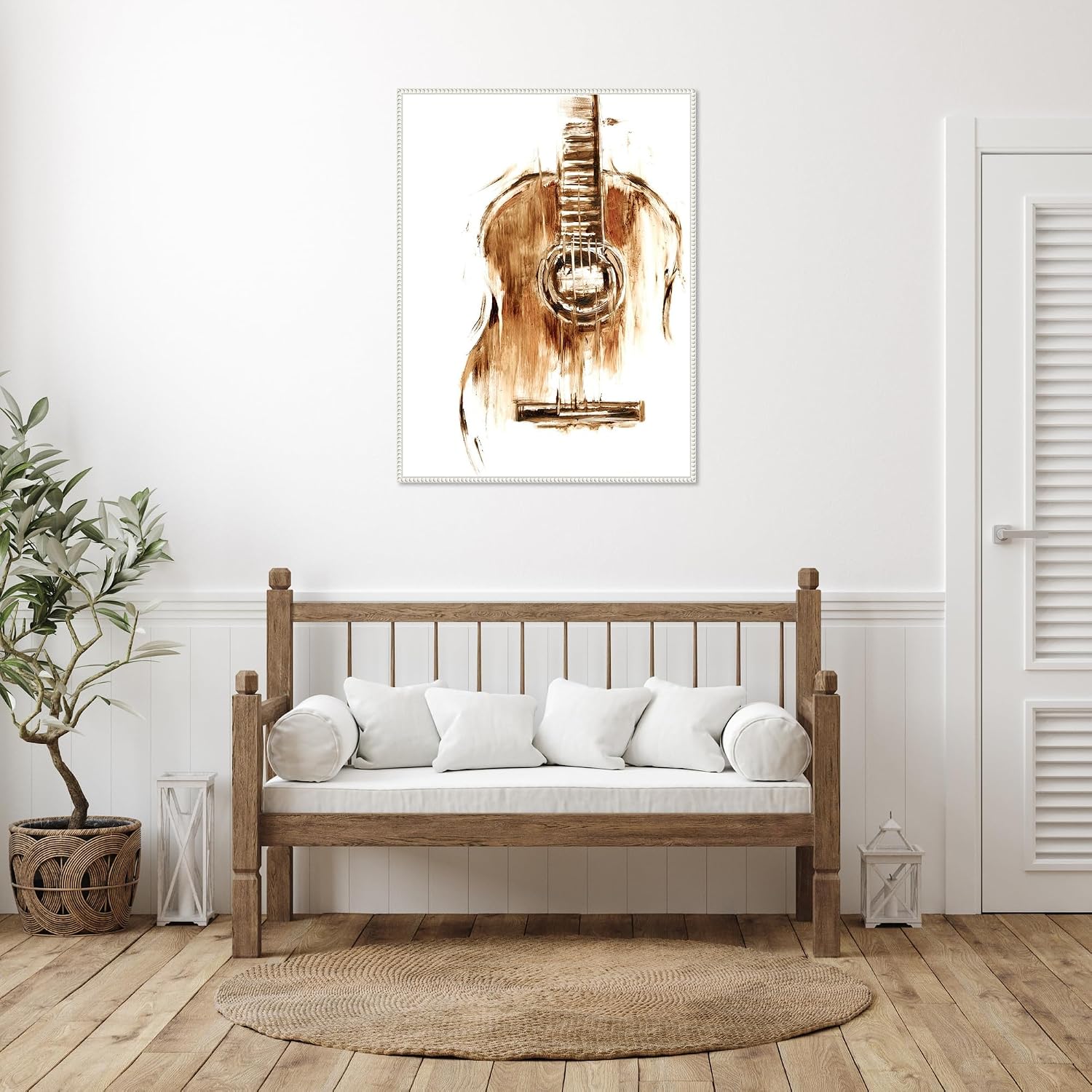 Amanti Art Framed Canvas Wall Art 42x32 Instrumental II by Ethan Harper, Framed Wall Art Canvas, Music Artwork, Traditional Decor, Oversize Poster Painting for Living Room, Bedroom, Bathroom, Kitchen