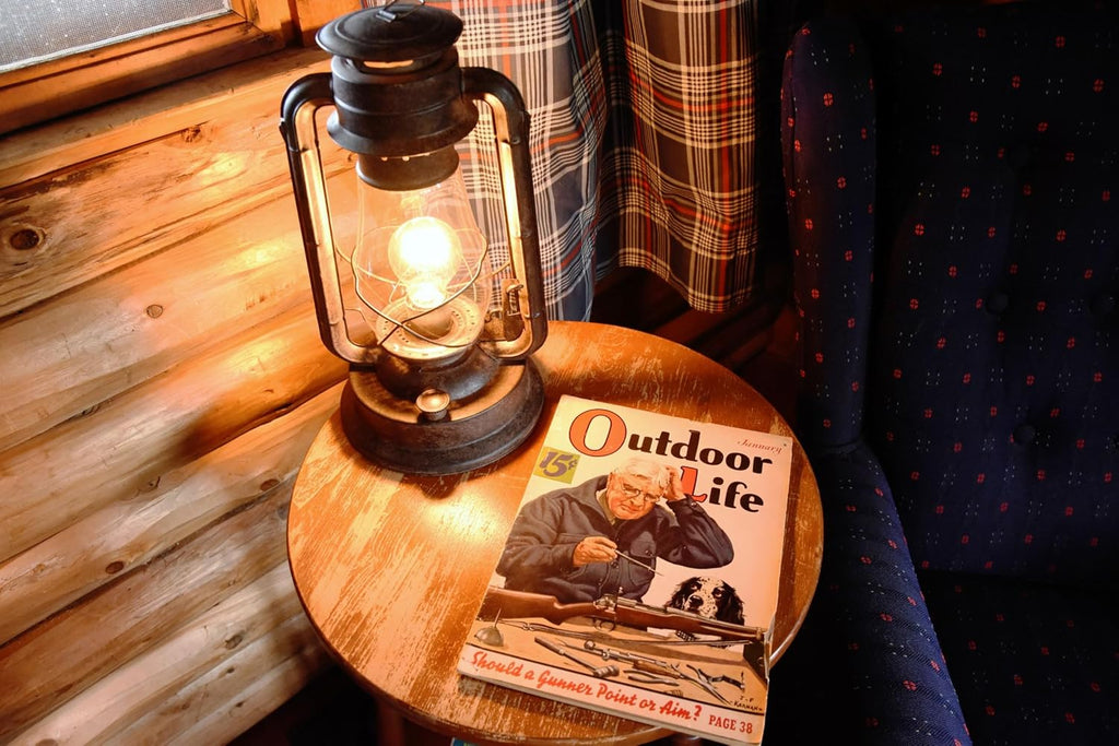 Electric Lantern Table lamp with dimmer with Hand Finished Rust Patina