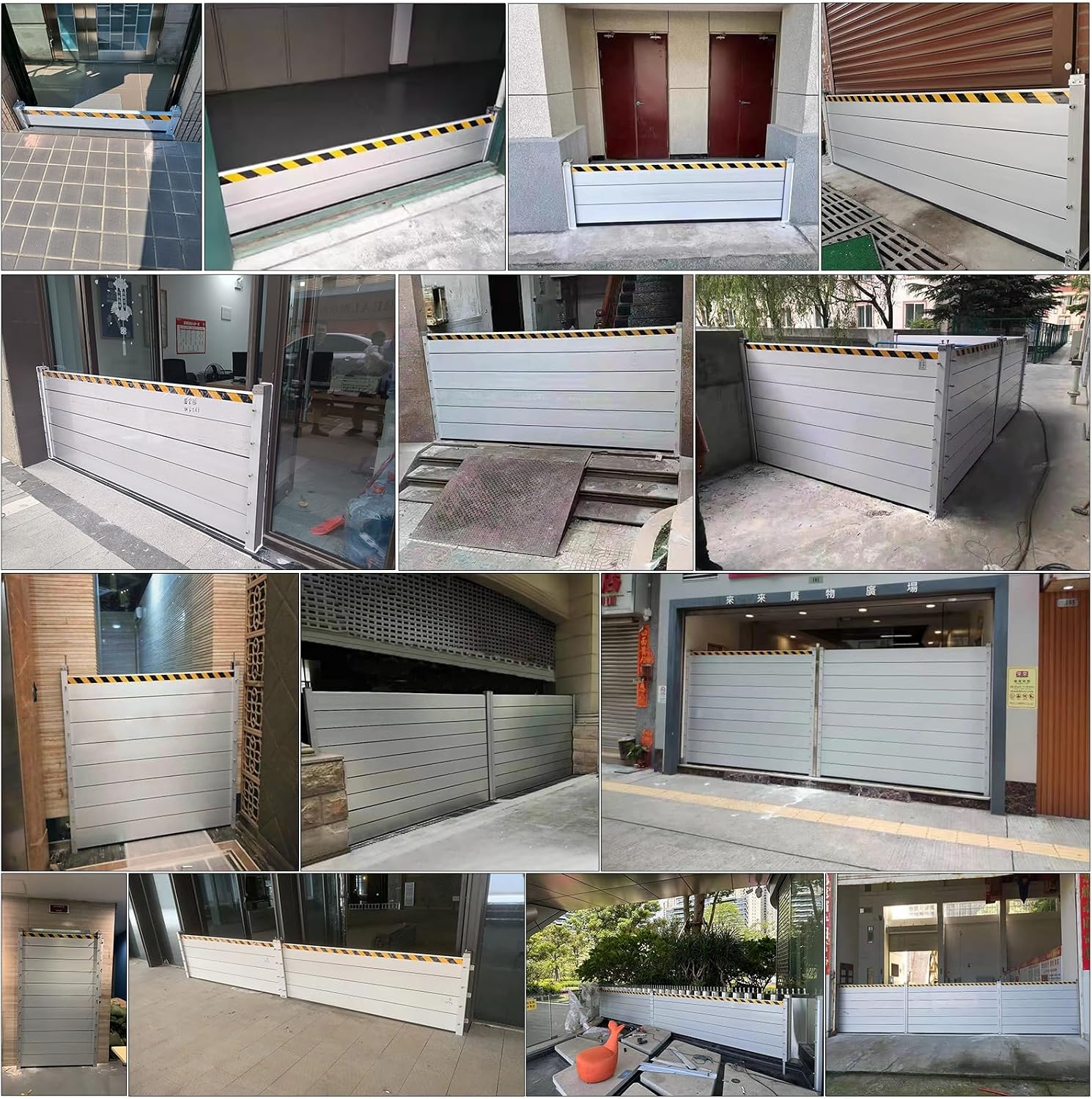 LXLZYXSF Custom Removable Water Blocker for Flooding, Flood Prevention Barrier Heavy Duty Aluminum Reusable, Doorways Flood Defense Panels Modular Units