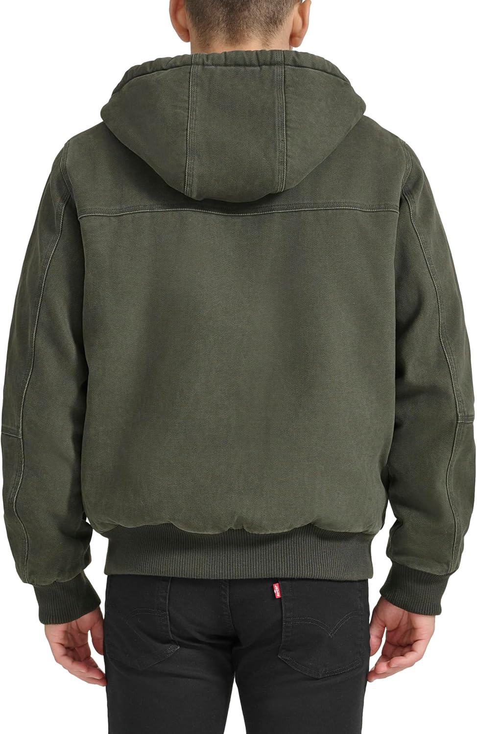Levi's Men's Workwear Cotton Canvas Hooded Bomber Jacket