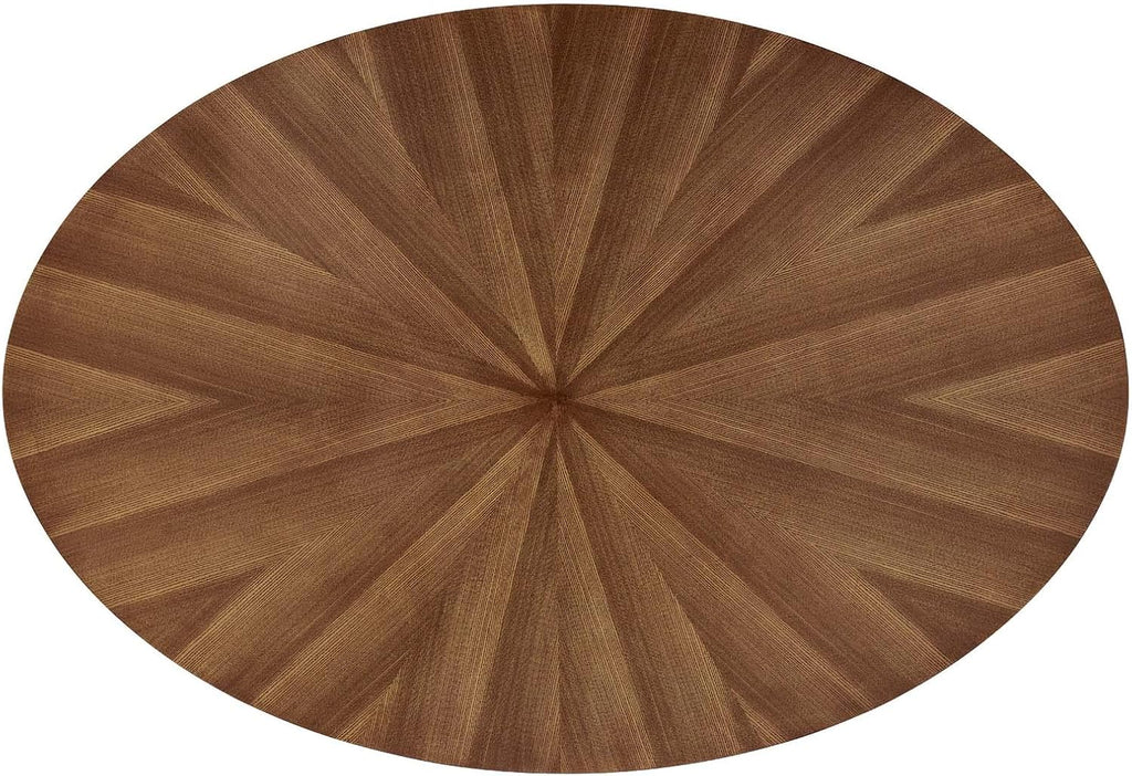 Modway Crossroads 63' Oval Wood Dining Table, Walnut