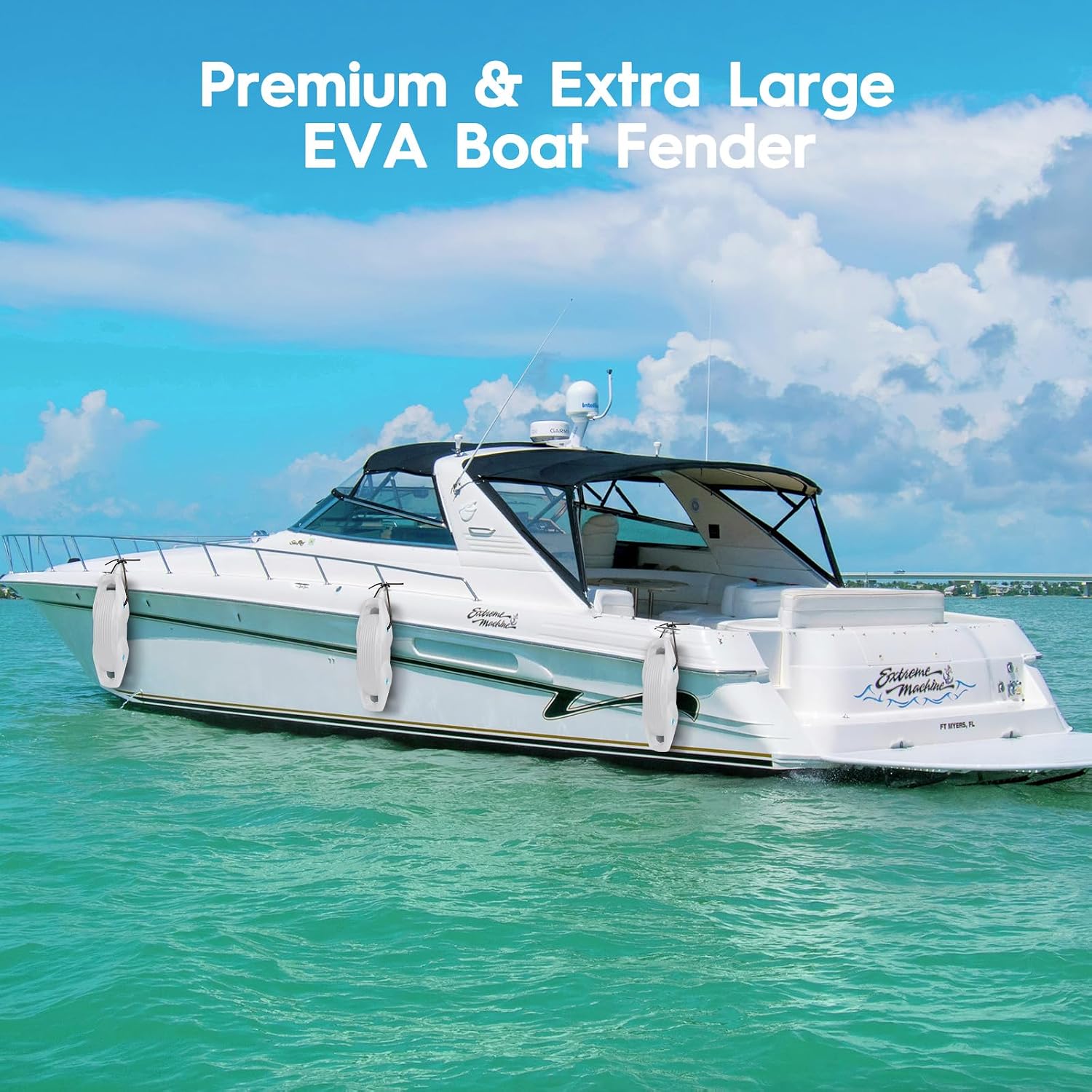 AWEMUFA Boat Fenders Easy to Install Bumper for Docking Ideal Fender for Pontoon, Bass, Jet Ski and Fishing Boats