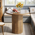 Tribesigns 31.5-Inch Round Dining Table for 2-4 People, Small Kitchen Table with Sturdy Base for Dining Room, Living Room (Brown)
