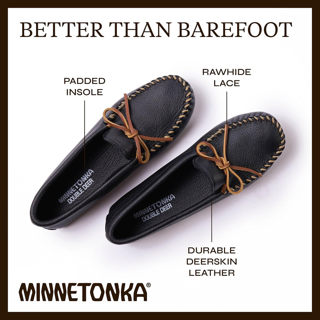 Minnetonka Men's Double Deerskin Softsole